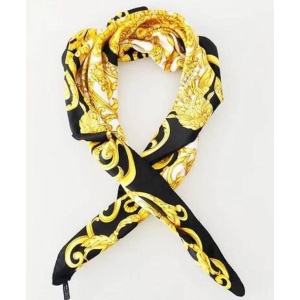 1990s Iconic Gianni Versace Medusa Barocco Print Silk Scarf