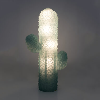 Poliarte Mid-century Modern Murano Glass Water Green Floor Lamp "Cactus", 1970s - Image 2