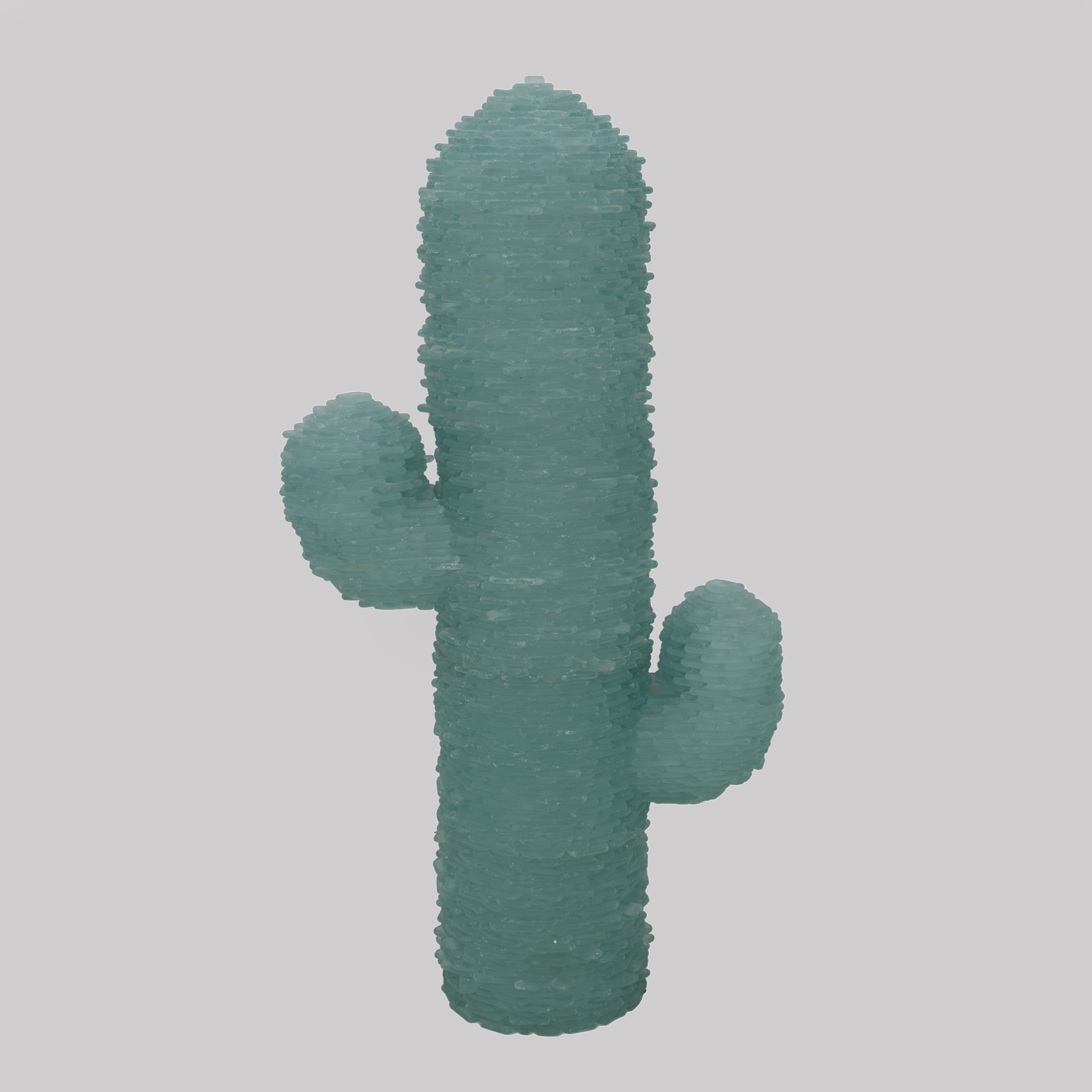 Poliarte Mid-century Modern Murano Glass Water Green Floor Lamp "Cactus", 1970s