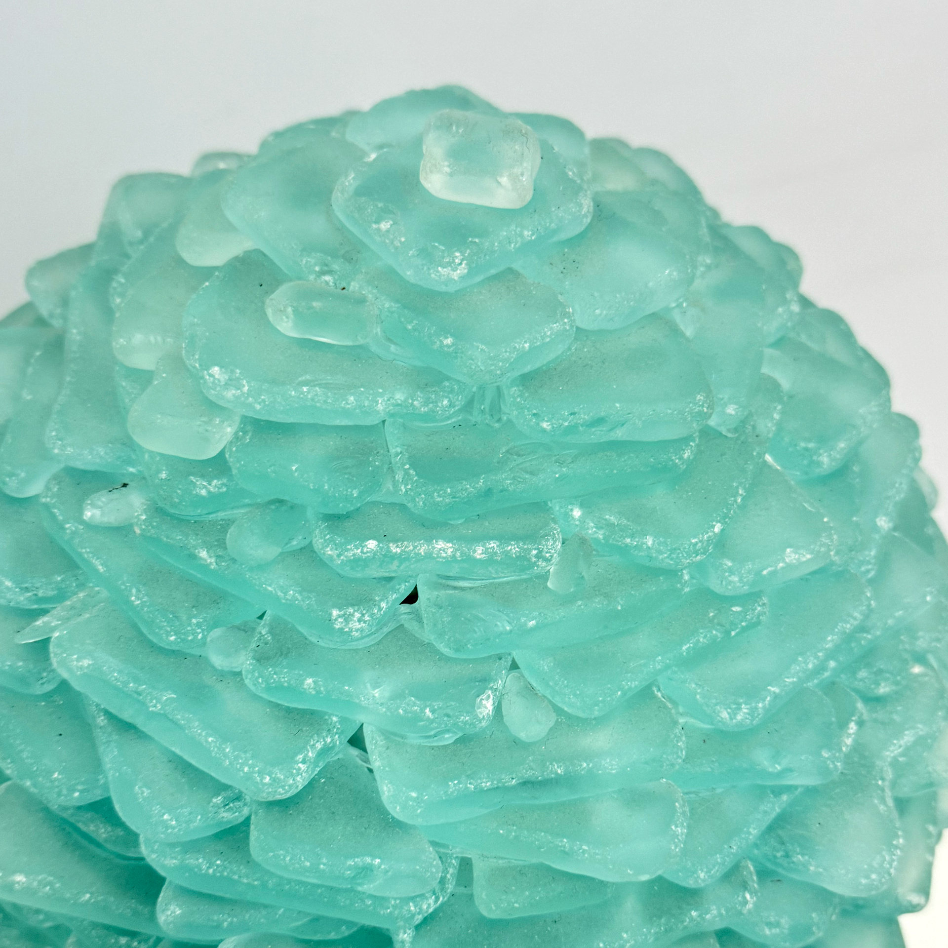 Poliarte Mid-century Modern Murano Glass Water Green Floor Lamp "Cactus", 1970s