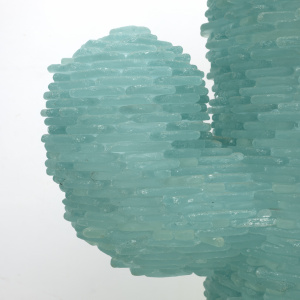 Poliarte Mid-century Modern Murano Glass Water Green Floor Lamp "Cactus", 1970s