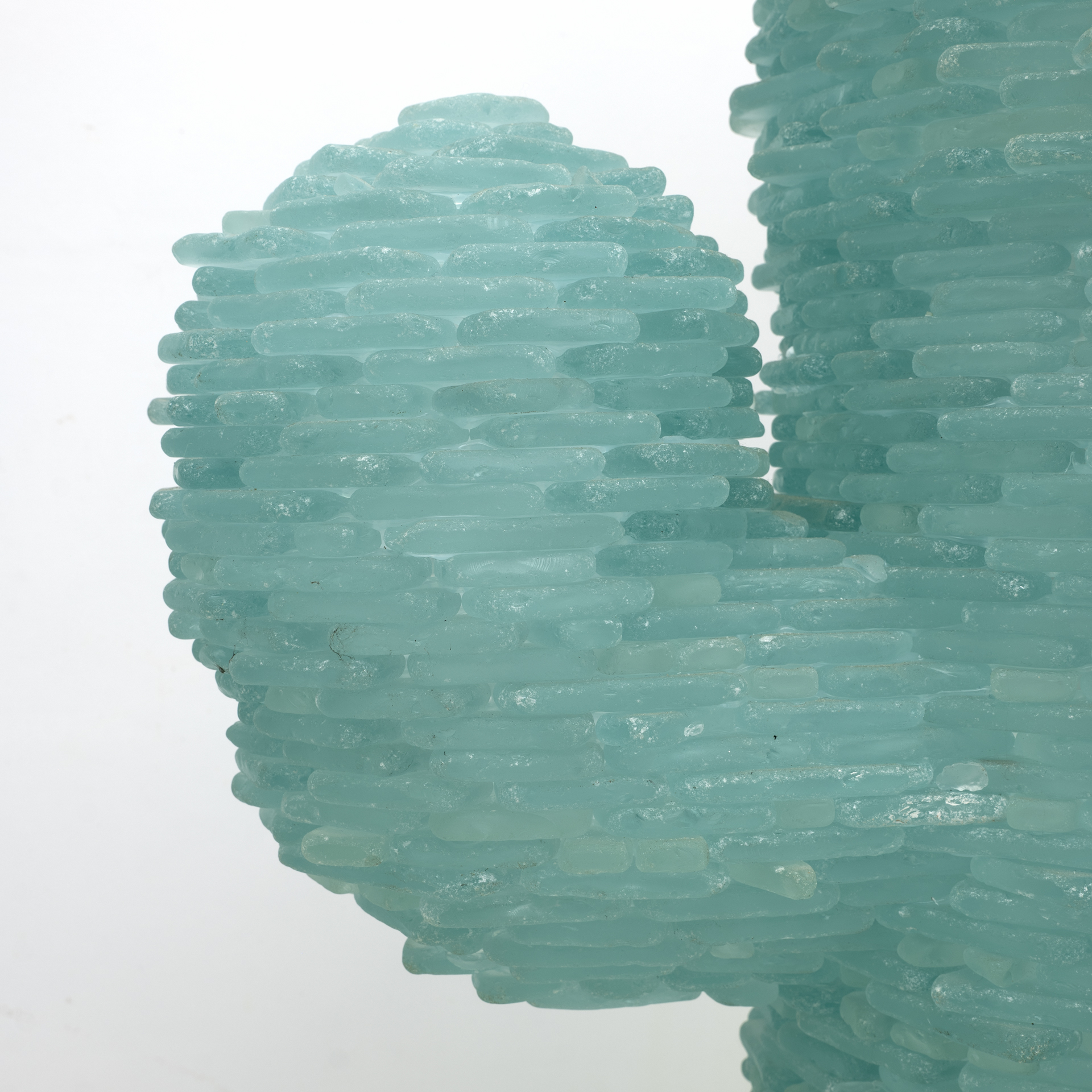 Poliarte Mid-century Modern Murano Glass Water Green Floor Lamp "Cactus", 1970s