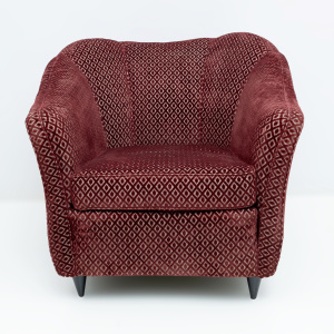 Pair of Gio Ponti Mid-Century Modern Velvet Armchairs for Casa e Giardino, 1950s
