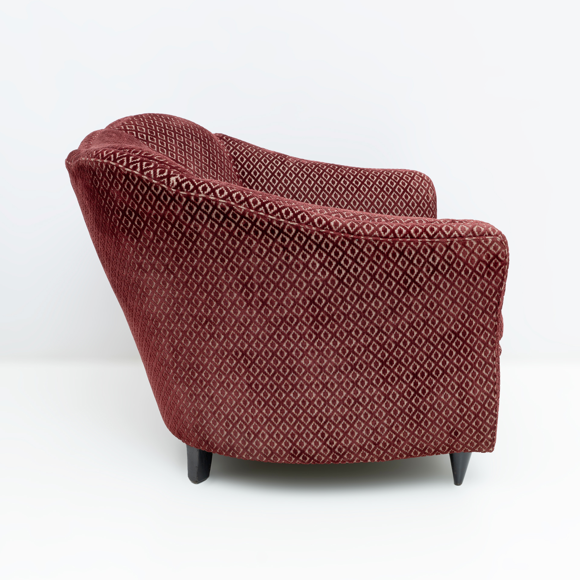 Pair of Gio Ponti Mid-Century Modern Velvet Armchairs for Casa e Giardino, 1950s