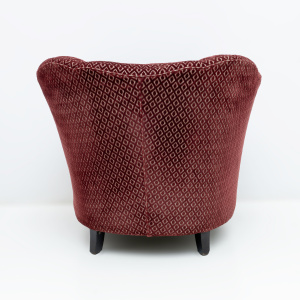 Pair of Gio Ponti Mid-Century Modern Velvet Armchairs for Casa e Giardino, 1950s