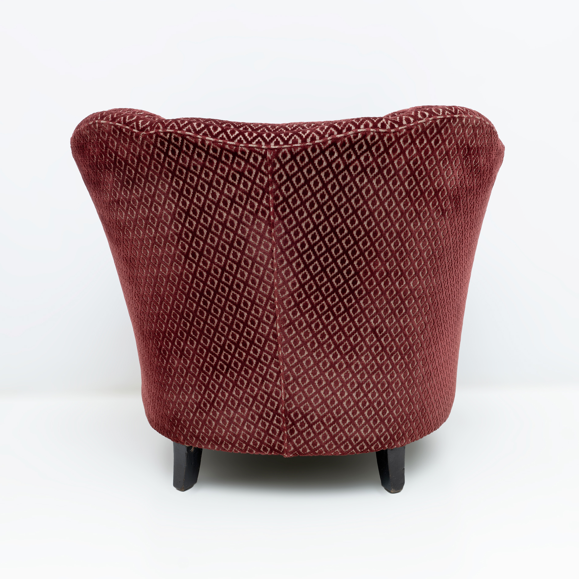 Pair of Gio Ponti Mid-Century Modern Velvet Armchairs for Casa e Giardino, 1950s