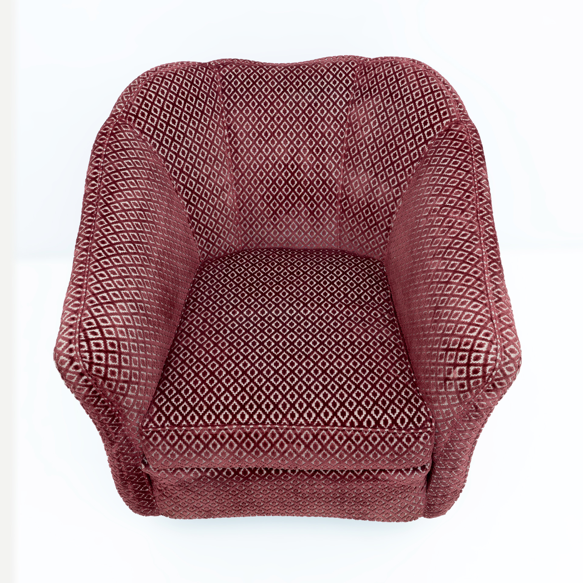Pair of Gio Ponti Mid-Century Modern Velvet Armchairs for Casa e Giardino, 1950s