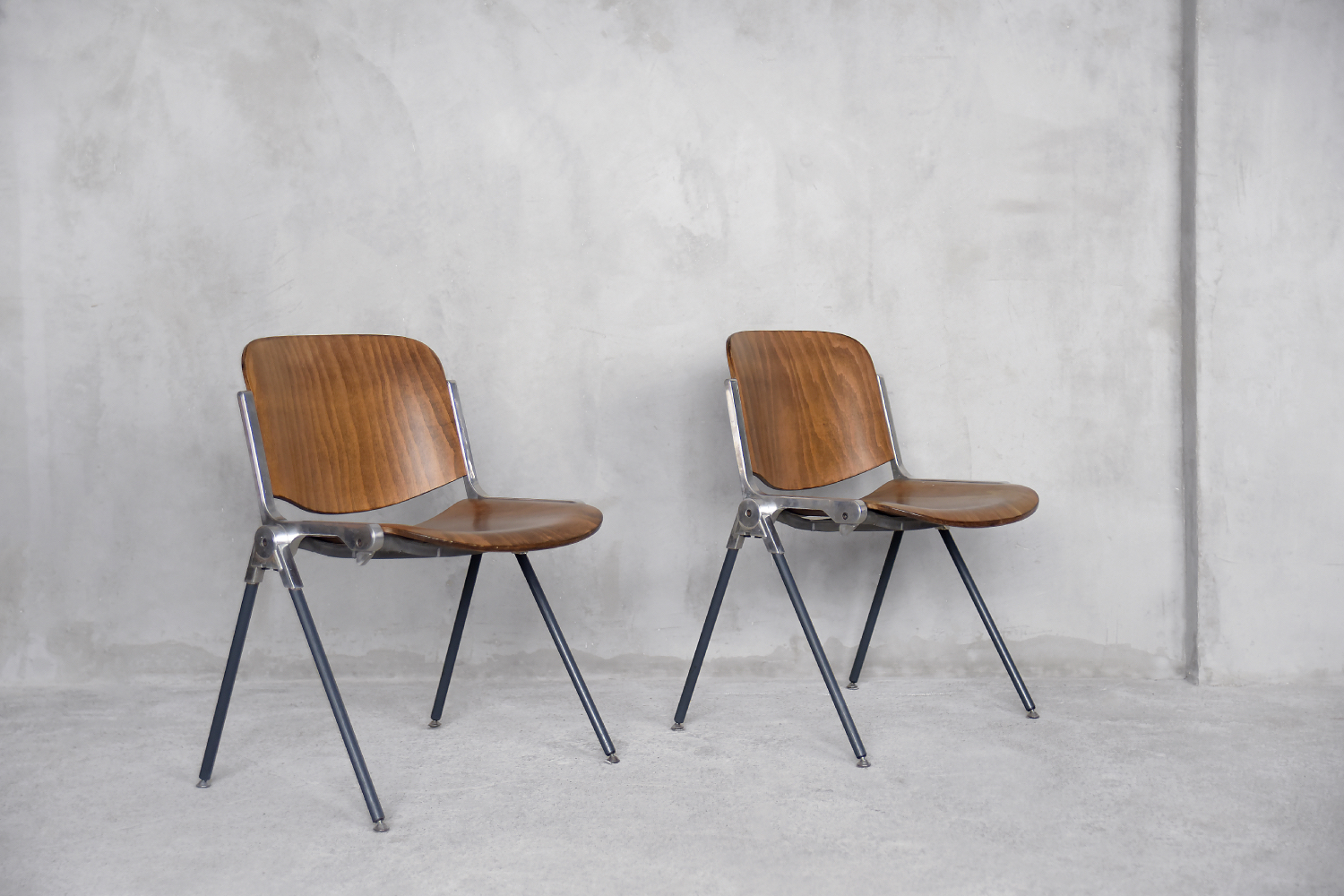 Vintage Italian Desk Chair Agorà by Paolo Favaretto for Emmegi, 1970s, Set of 2