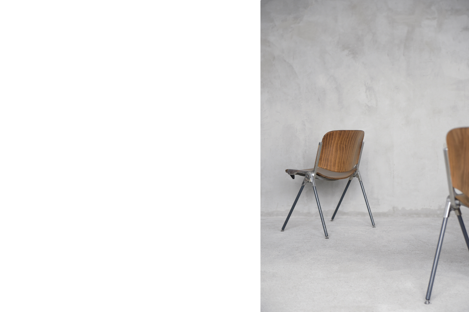 Vintage Italian Desk Chair Agorà by Paolo Favaretto for Emmegi, 1970s, Set of 2