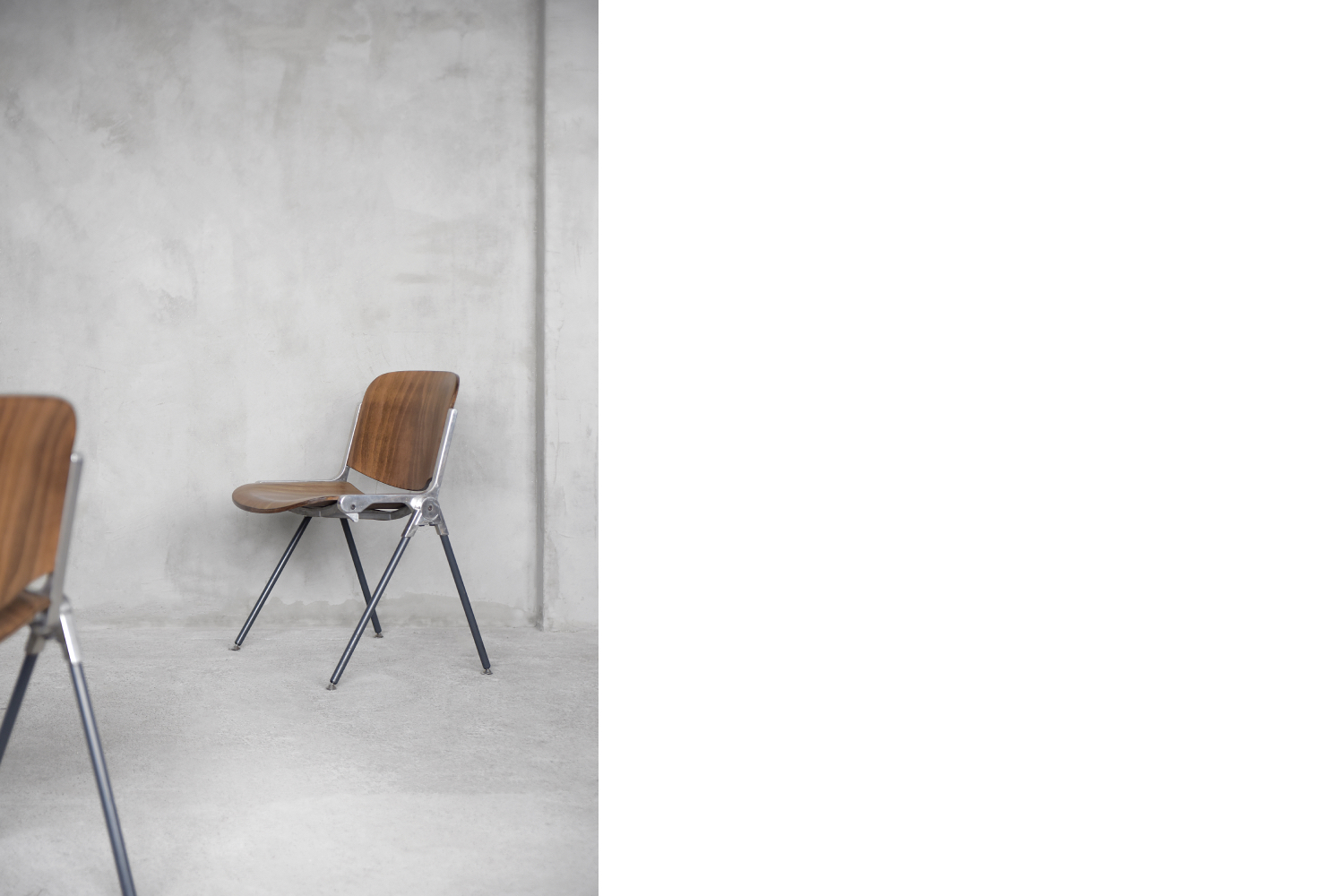 Vintage Italian Desk Chair Agorà by Paolo Favaretto for Emmegi, 1970s, Set of 2
