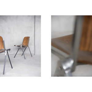 Vintage Italian Desk Chair Agorà by Paolo Favaretto for Emmegi, 1970s, Set of 2