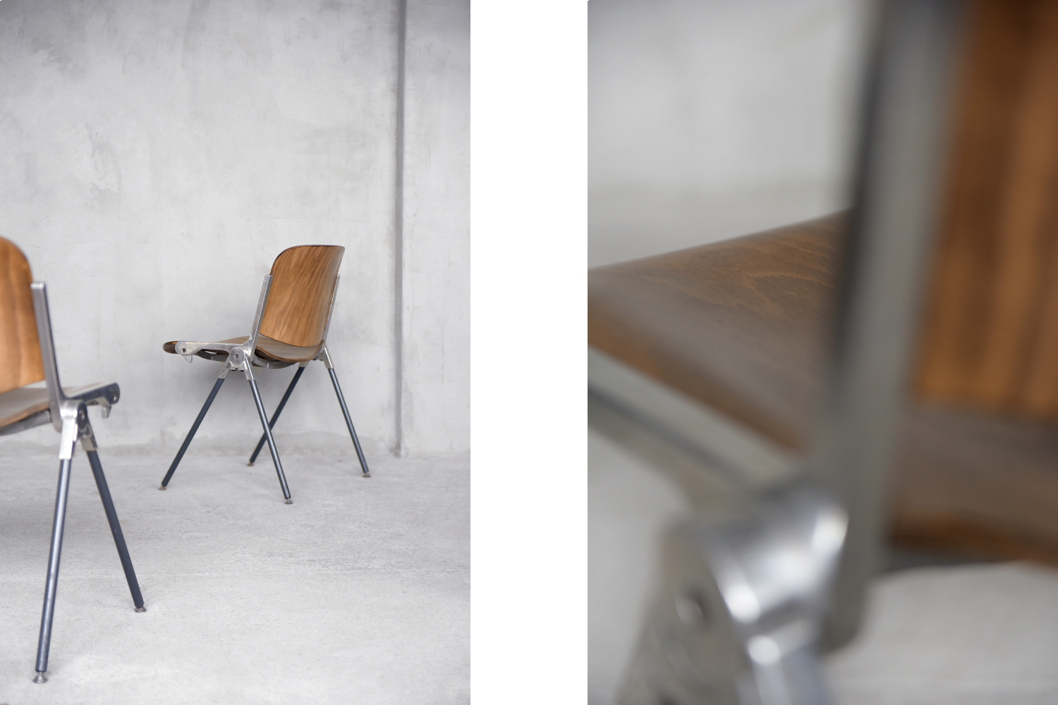 Vintage Italian Desk Chair Agorà by Paolo Favaretto for Emmegi, 1970s, Set of 2