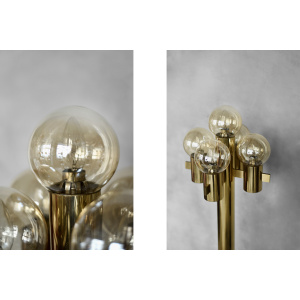 Sculptural Gold Floor Lamp with 5 Lights by Hans-Agne Jakobsson for Hans-Agne Jakobsson AB, 1960s