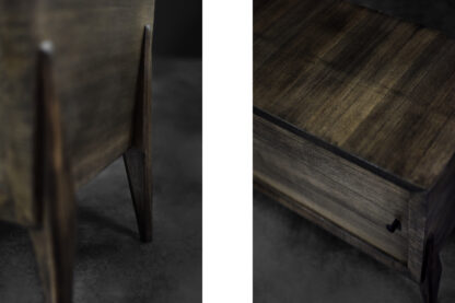 Mid-Century Modern Long Scandinavian Ash Sideboard with Matte Metal Handles, 1960s - Image 12