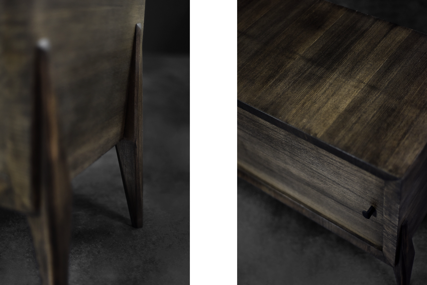 Mid-Century Modern Long Scandinavian Ash Sideboard with Matte Metal Handles, 1960s