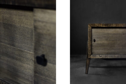 Mid-Century Modern Long Scandinavian Ash Sideboard with Matte Metal Handles, 1960s - Image 22