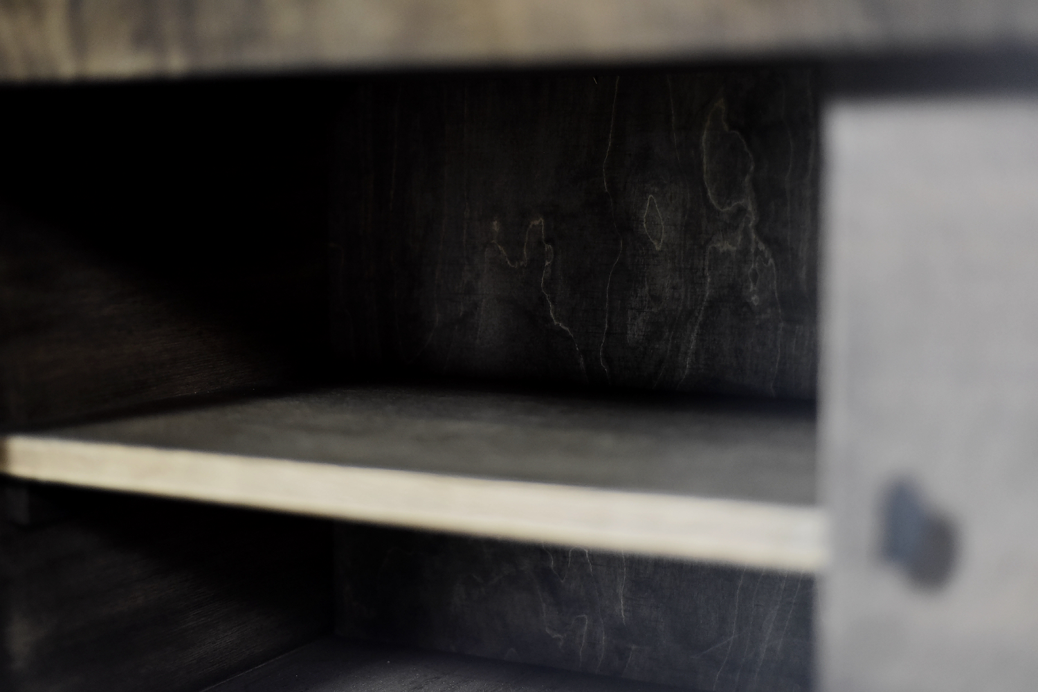 Mid-Century Modern Long Scandinavian Ash Sideboard with Matte Metal Handles, 1960s