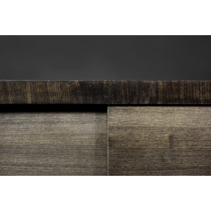 Mid-Century Modern Long Scandinavian Ash Sideboard with Matte Metal Handles, 1960s