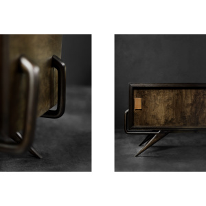 Mid-Century Scandinavian Modern Birch Sideboard with a Futuristic Base, 1960s