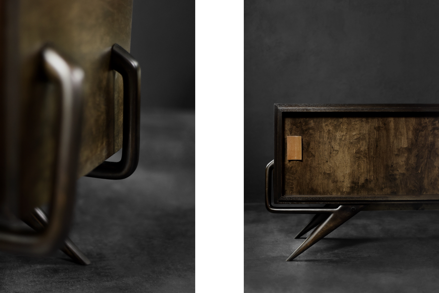 Mid-Century Scandinavian Modern Birch Sideboard with a Futuristic Base, 1960s