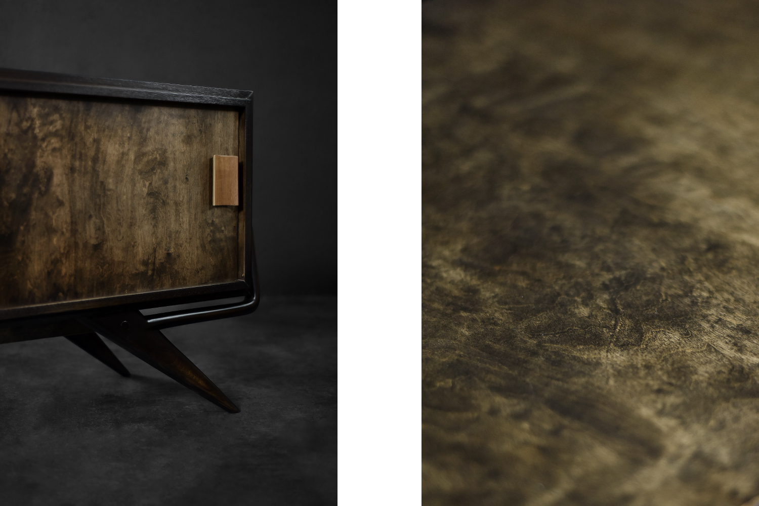 Mid-Century Scandinavian Modern Birch Sideboard with a Futuristic Base, 1960s