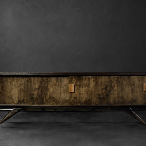 Mid-Century Scandinavian Modern Birch Sideboard with a Futuristic Base, 1960s