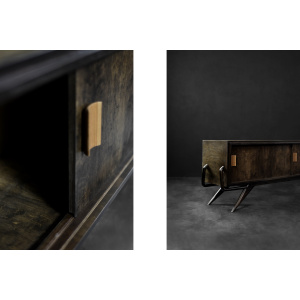 Mid-Century Scandinavian Modern Birch Sideboard with a Futuristic Base, 1960s