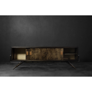 Mid-Century Scandinavian Modern Birch Sideboard with a Futuristic Base, 1960s