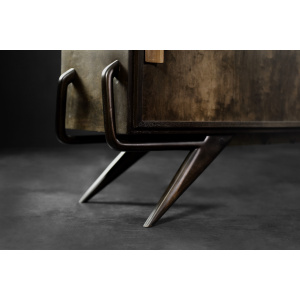 Mid-Century Scandinavian Modern Birch Sideboard with a Futuristic Base, 1960s