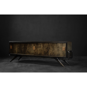 Mid-Century Scandinavian Modern Birch Sideboard with a Futuristic Base, 1960s