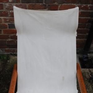 Mid Century White Canvas Ny Chairs By Takeshi Nii, Japan, 1950s, Set Of 2