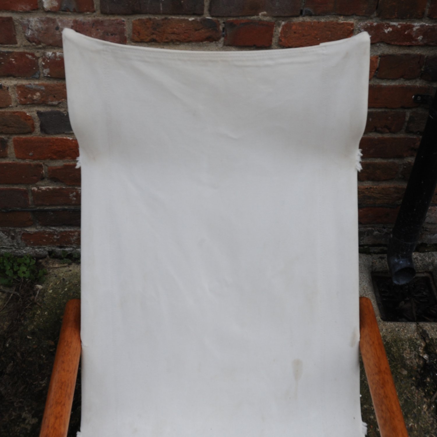 Mid Century White Canvas Ny Chairs By Takeshi Nii, Japan, 1950s, Set Of 2