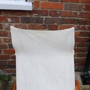 Mid Century White Canvas Ny Chairs By Takeshi Nii, Japan, 1950s, Set Of 2