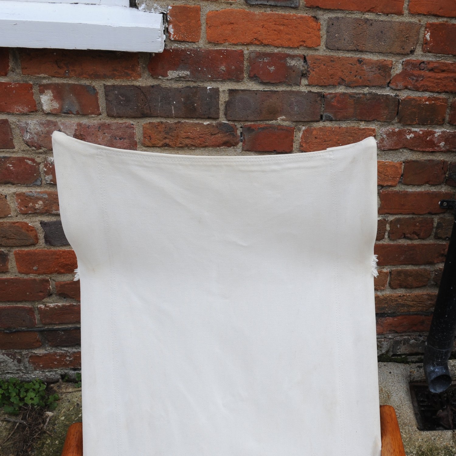 Mid Century White Canvas Ny Chairs By Takeshi Nii, Japan, 1950s, Set Of 2