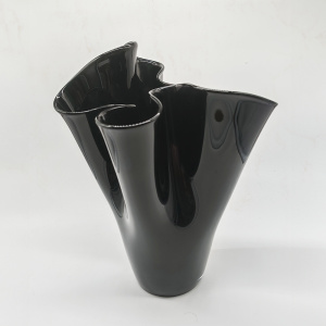 Vintage Big Jacketed Fazzoletto Vase in Murano Glass - 1960s