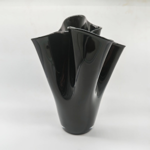 Vintage Big Jacketed Fazzoletto Vase in Murano Glass - 1960s