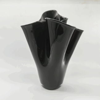 Vintage Big Jacketed Fazzoletto Vase in Murano Glass - 1960s
