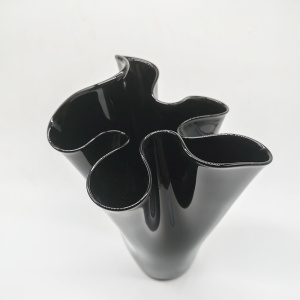 Vintage Big Jacketed Fazzoletto Vase in Murano Glass - 1960s