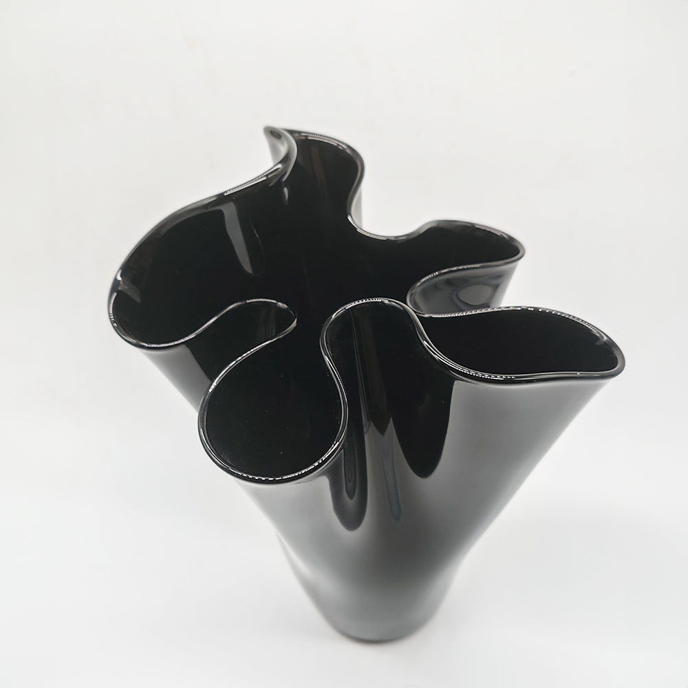 Vintage Big Jacketed Fazzoletto Vase in Murano Glass - 1960s