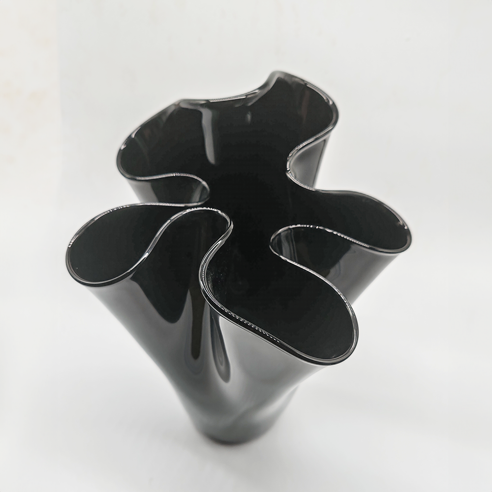 Vintage Big Jacketed Fazzoletto Vase in Murano Glass - 1960s