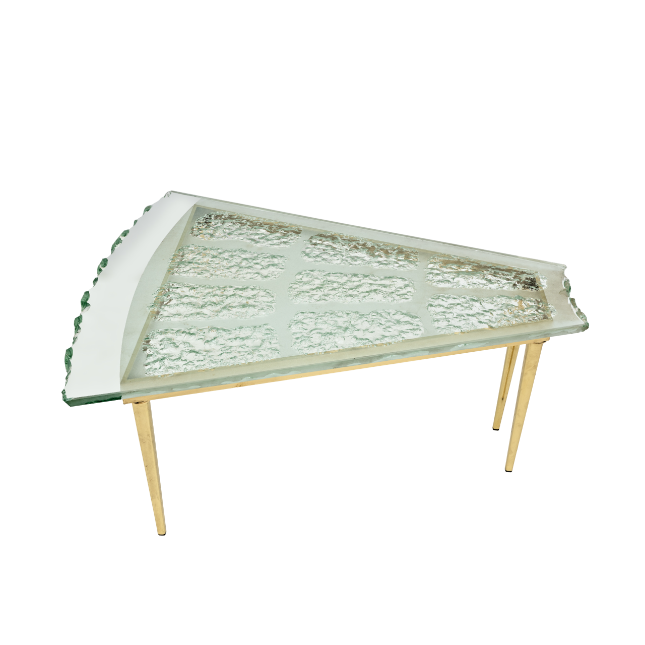 Fontana Arte Mid-Century Modern Chiseled Glass Coffee Table by Max Ingrand, 50s