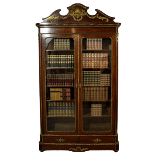 French Napoleon III Glazed Ormolu Bookcase