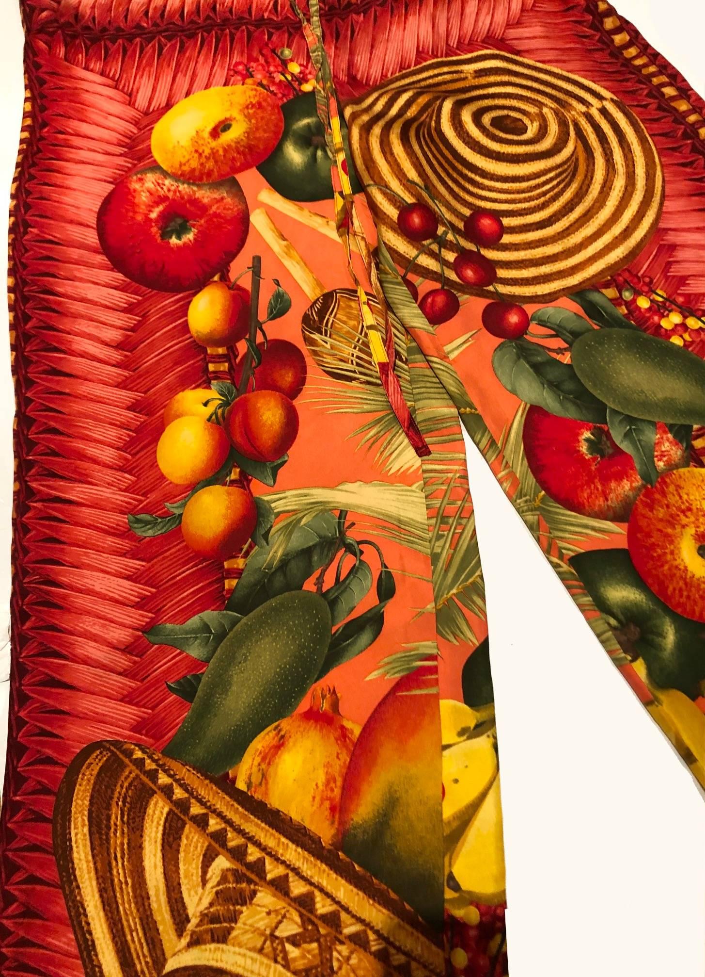 1990s Gucci by Tom Ford Exotic Print Pin Bloomer Silk Trousers