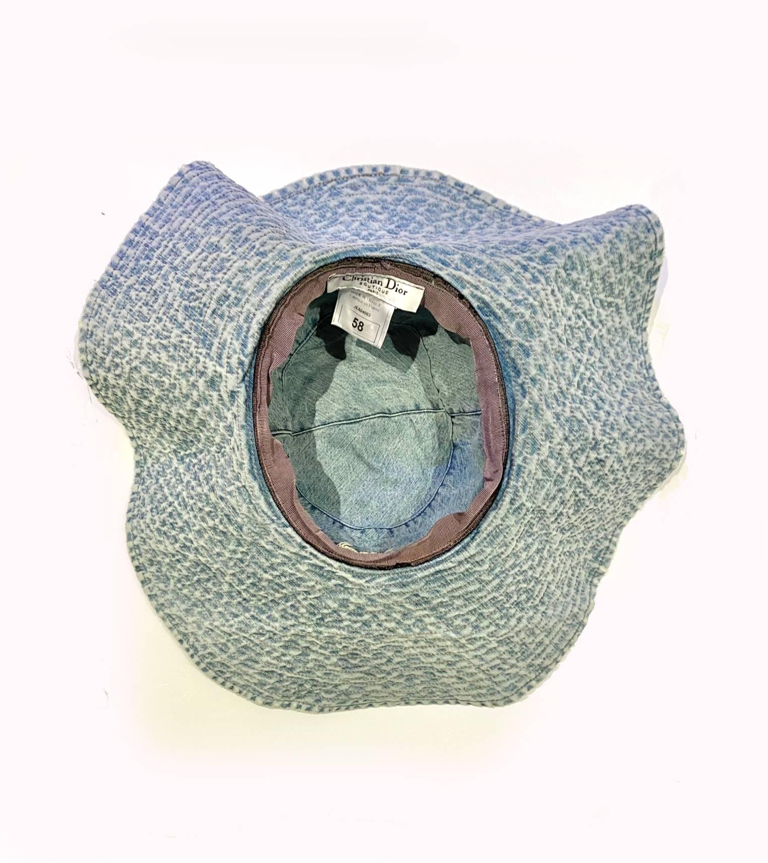 2000s Christian Dior Denim Sun Hat