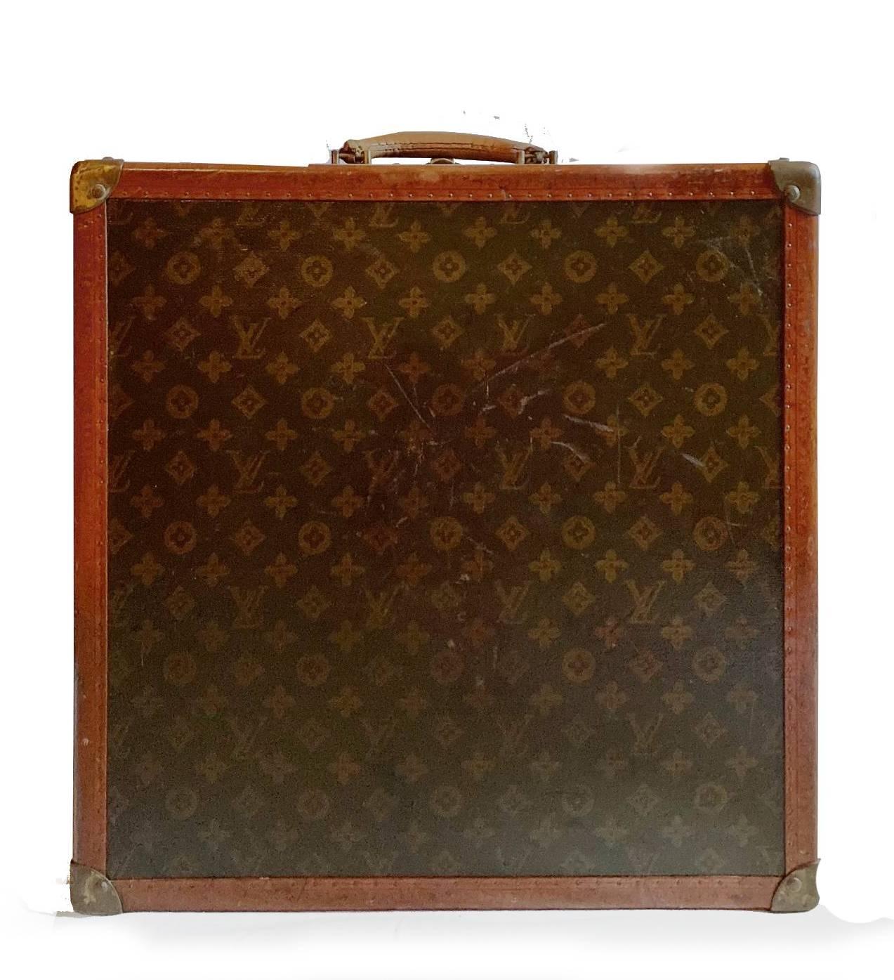 1940s Louis Vuitton Saks & Cy New York Leather Trunk