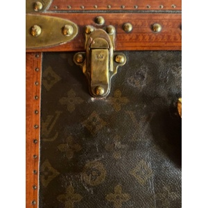 1940s Louis Vuitton Saks & Cy New York Leather Trunk