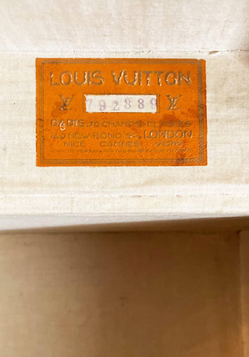 1940s Louis Vuitton Saks & Cy New York Leather Trunk