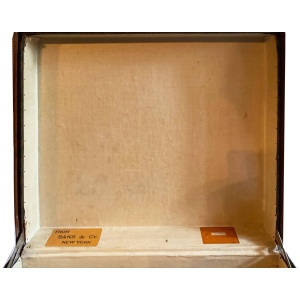 1940s Louis Vuitton Saks & Cy New York Leather Trunk