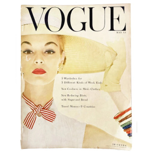 1954 American VOGUE USA January - COVER BY ERWIN BLUMENFELD