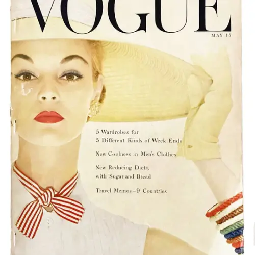 1954 American VOGUE USA January - COVER BY ERWIN BLUMENFELD